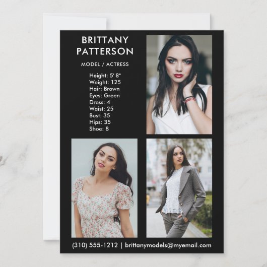 Model Actor 3 Photo Proコンポジットカード 招待状 (正面)