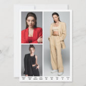 Model Actor 4 Photo 5.5x7.5 Comp Zed Cardテンプレート 招待状 (裏面)