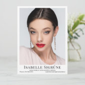 Model Actor 4 Photo 5.5x7.5 Comp Zed Cardテンプレート 招待状 (スタンド正面)