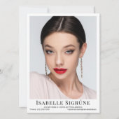 Model Actor 4 Photo 5.5x7.5 Comp Zed Cardテンプレート 招待状 (正面)