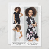 Model Actor 4 Photo Two Sided Cardテンプレート 招待状 (裏面)