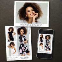 Model Actor 4 Photo Two Sided Cardテンプレート