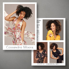 Model Actor 4 Photo Two Sided Comp Cardテンプレート 招待状