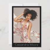 Model Actor 4 Photo Two Sided Comp Cardテンプレート 招待状 (正面)