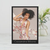 Model Actor 4 Photo Two Sided Comp Cardテンプレート 招待状 (スタンド正面)