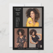 Model Actor 4 Photo Two Sided Comp Cardテンプレート 招待状 (裏面)