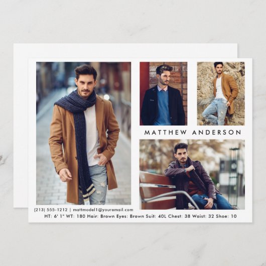 Model Actor 4 Photo - Wht Front Comp Card (正面/裏面)