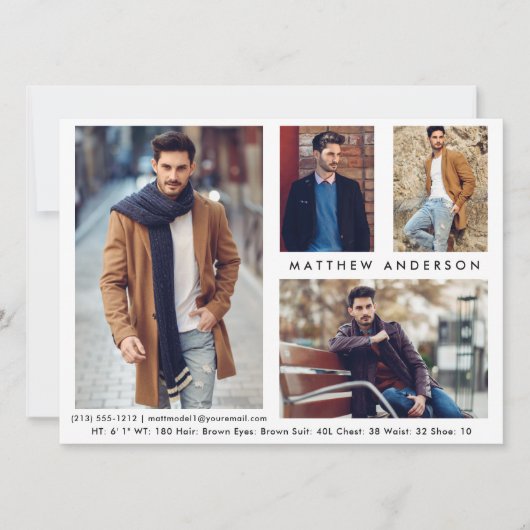 Model Actor 4 Photo - Wht Front Comp Card (正面)