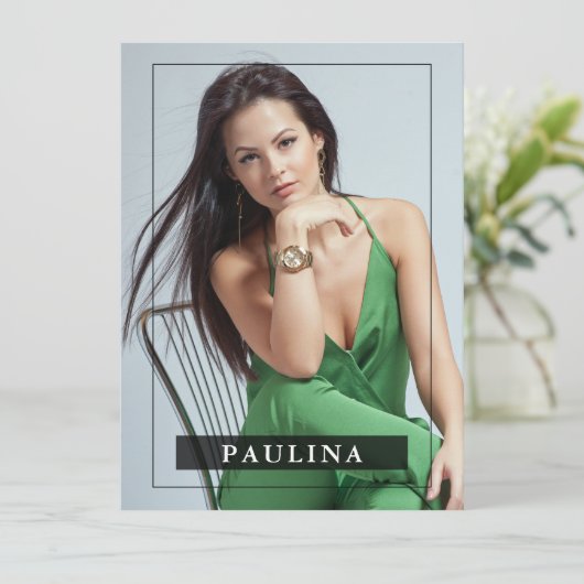 Model Actor 5.5x7.5 Pro Comp/Zed Card 7写真 招待状 (スタンド正面)