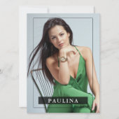 Model Actor 5.5x7.5 Pro Comp/Zed Card 7写真 招待状 (正面)