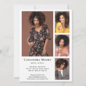 Model Actor 5 Photo Pro複合カードテンプレート 招待状 (裏面)