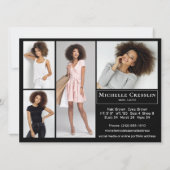 Model Actor 5 Photo Two Sided Comp Cardテンプレート 招待状 (裏面)