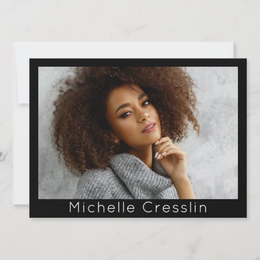 Model Actor 5 Photo Two Sided Comp Cardテンプレート 招待状 (正面)