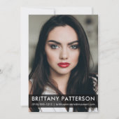 Model Actor 5x7 Comp Card 1フォトブロック 招待状 (正面)