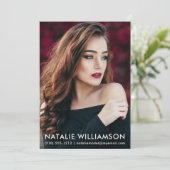 Model Actor 5x7 Comp Card 1写真 招待状 (スタンド正面)