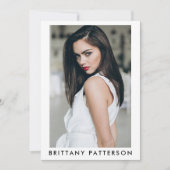 Model Actor 5x7 Comp Card 4フォトバックWht 招待状 (正面)