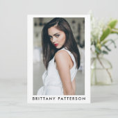 Model Actor 5x7 Comp Card 4フォトバックWht 招待状 (スタンド正面)