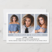 Model Actor 5x7 Comp Zed Card 3フォトバック 招待状 (裏面)