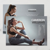 Model Actor 5x7 Comp Zed Card Double Sided 招待状 (正面/裏面)