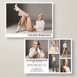 Model Actor 6 Photo Compカードポートフォリオテンプレート 招待状