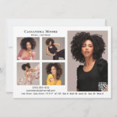 Model Actor 6 Photo Two Sided Comp Cardテンプレート 招待状 (裏面)