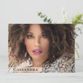 Model Actor 6 Photo Two Sided Comp Cardテンプレート 招待状 (スタンド正面)