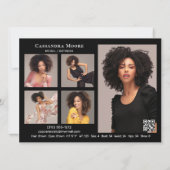 Model Actor 8 Photo Composite Cardテンプレート 招待状 (裏面)