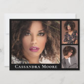 Model Actor 8 Photo Composite Cardテンプレート 招待状 (正面)