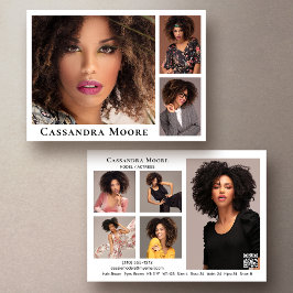 Model Actor 8 Photo Composite Cardテンプレート 招待状