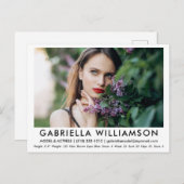 Model Actor Compカードフォトホワイトポストカード ポストカード (正面/裏面)