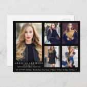 Model Actor Compカードブラック5フォトポストカード ポストカード (正面/裏面)