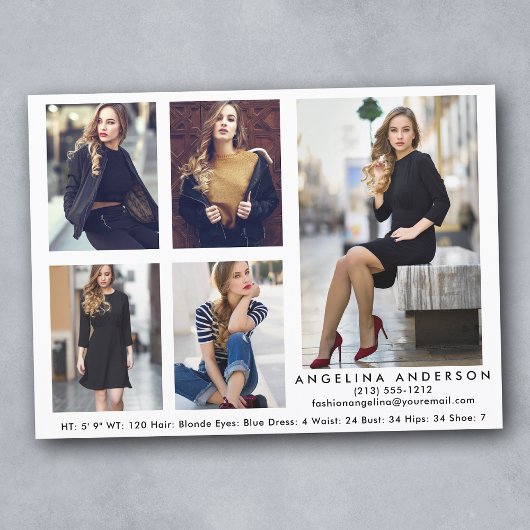 Model Actor Compカードホワイト – 5枚の写真