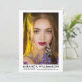 Model Actor Comp Card 1 Photo 5x7白色 招待状 (スタンド正面)