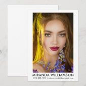 Model Actor Comp Card 1 Photo 5x7白色 招待状 (正面/裏面)