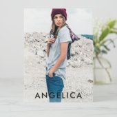 Model Actor Comp Card - 3フォトバック – 黒 (スタンド正面)