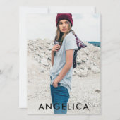 Model Actor Comp Card - 3フォトバック – 黒 (正面)