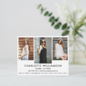 Model Actor Comp Card 3フォトポストカードWht ポストカード (スタンド正面)