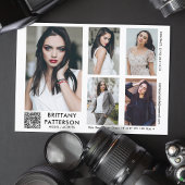 Model Actor Comp Card 5 Photo Your QR Code 招待状