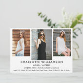 Model Actor Comp Card 5 x 7 Wht 3フォト 招待状 (スタンド正面)