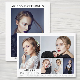 Model Actor Comp Card 6フォト両面 ポストカード