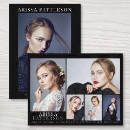 Model Actor Comp Card 6フォト両面 ポストカード