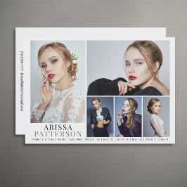 Model Actor Comp Card 6写真5x7 招待状