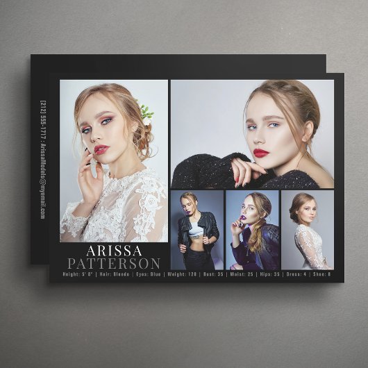 Model Actor Comp Card 6写真5x7 招待状