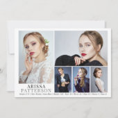 Model Actor Comp Card 6写真5x7 招待状 (正面)