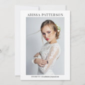 Model Actor Comp Card 6写真5x7 招待状 (裏面)