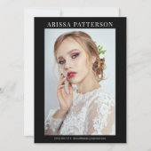 Model Actor Comp Card 6 Photo 5.5x7.5 招待状 (裏面)