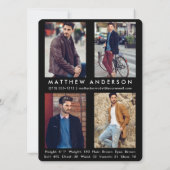 Model Actor Comp Card Black - 4フォトバックR (裏面)