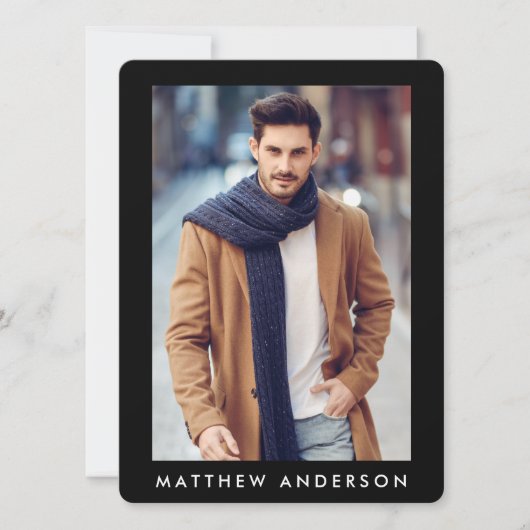 Model Actor Comp Card Black - 4フォトバックR (正面)