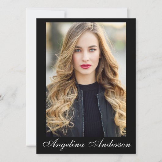 Model Actor Comp Card Blk - 4フォトバック – スクリプト (正面)