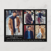 Model Actor Comp Card Blk 5写真はがき ポストカード (正面)